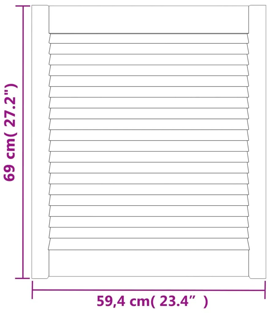 Portas de armário 4 pcs design de persiana pinho maciço branco