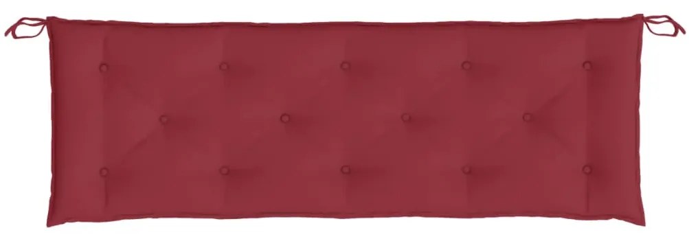 Almofadão p/ banco de jardim tecido oxford vermelho tinto
