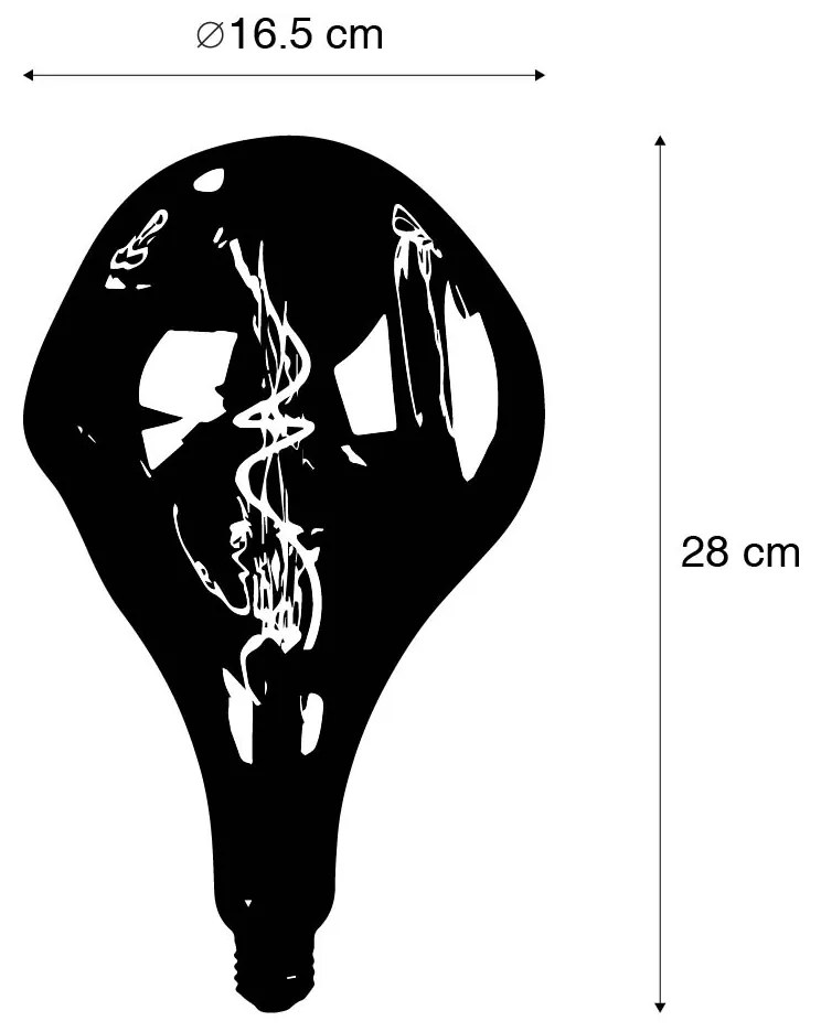 Lâmpada LED regulável E27 PS160 dourado 6W 340lm 1800K
