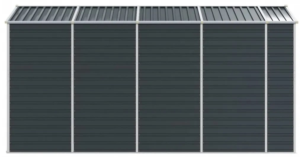 Abrigo de jardim 191x385x198 cm aço galvanizado antracite