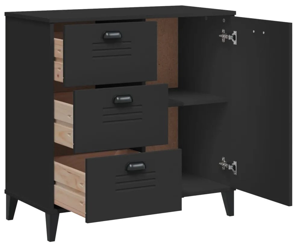 Aparador VIKEN 80x40x80 cm derivados de madeira preto