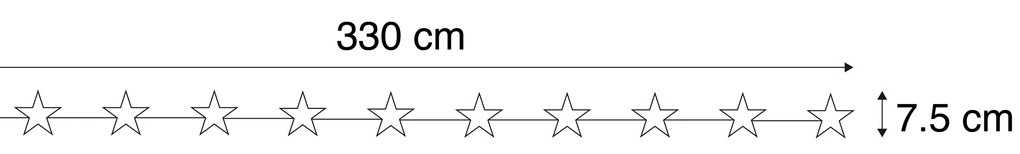 Luzes de corda para exterior de Natal 3,3 m com 10 lâmpadas LED - Stellina