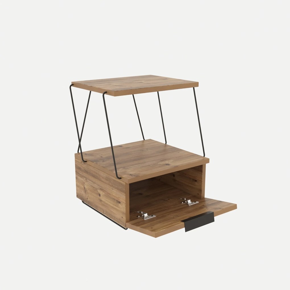 Mesa de Cabeceira Tekoba – Cor Pinheiro – 42x52x41 cm