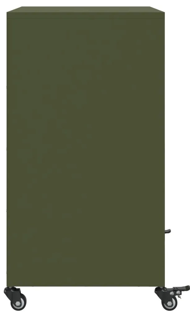 Aparador 68x39x72 cm aço verde-azeitona