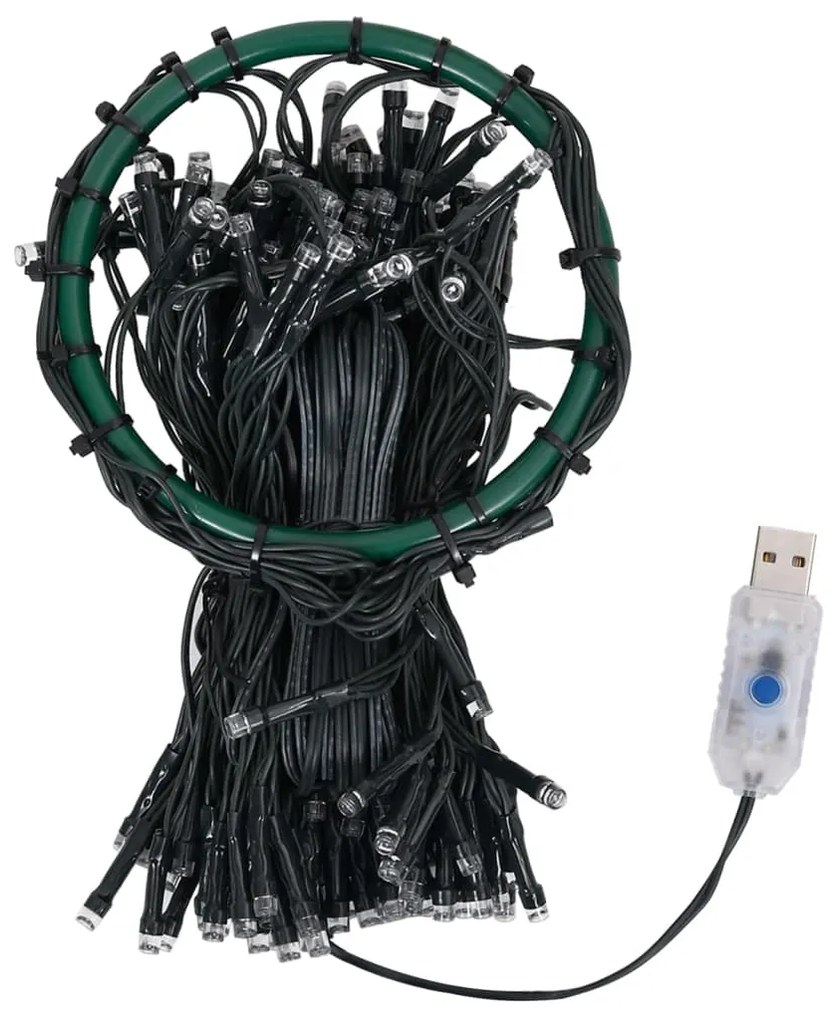 Cordão de luzes árvore de Natal 300 luzes LED 300 cm colorido