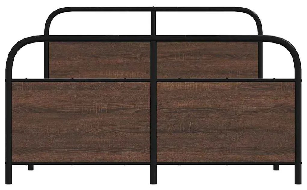 Estrutura cama s/ colchão derivados madeira carvalho castanho