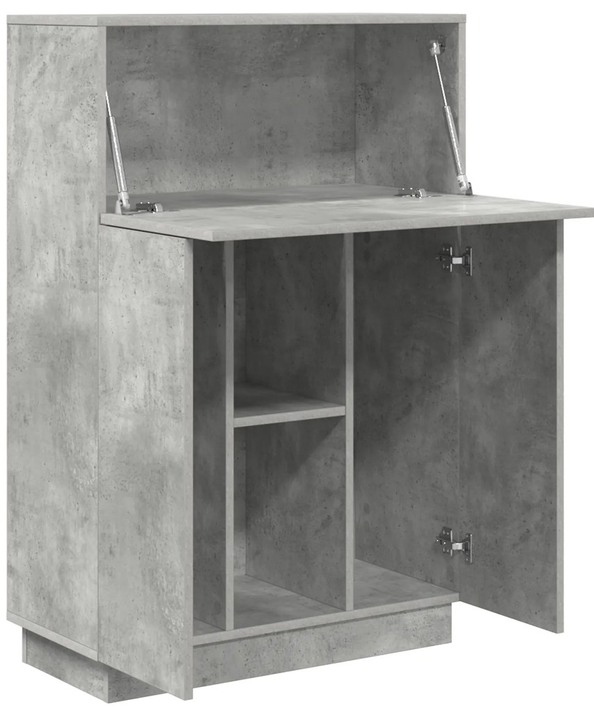 Mesa Cinza Concreto Cinza concreto Madeira engenheirada Padrão