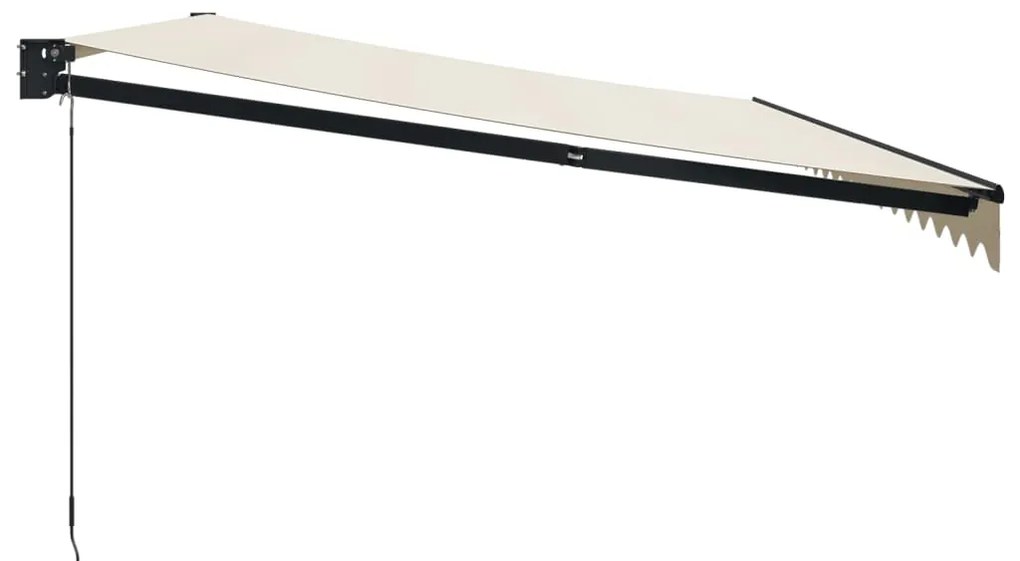 Toldo retrátil 5x3 m tecido e alumínio cor creme