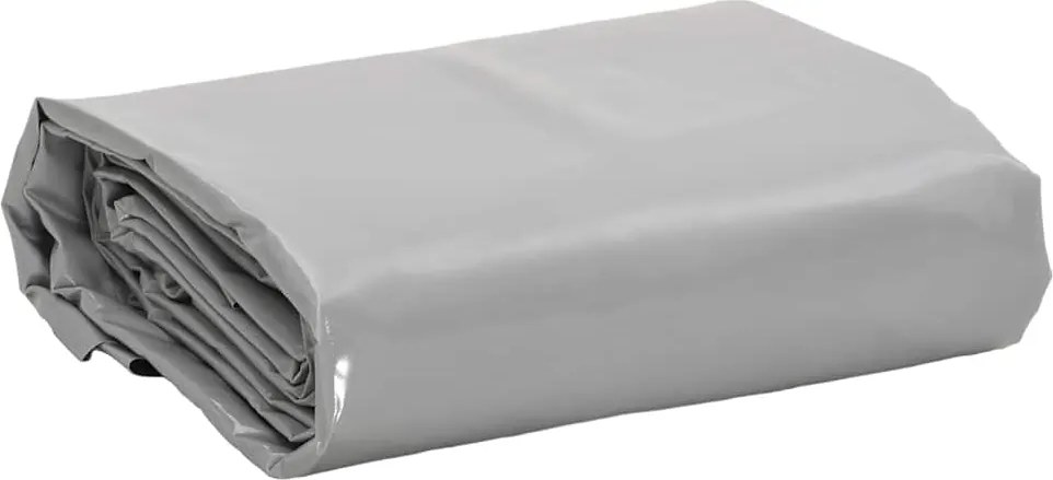 vidaXL Lona 4x4 m 650 g/m² cinzento