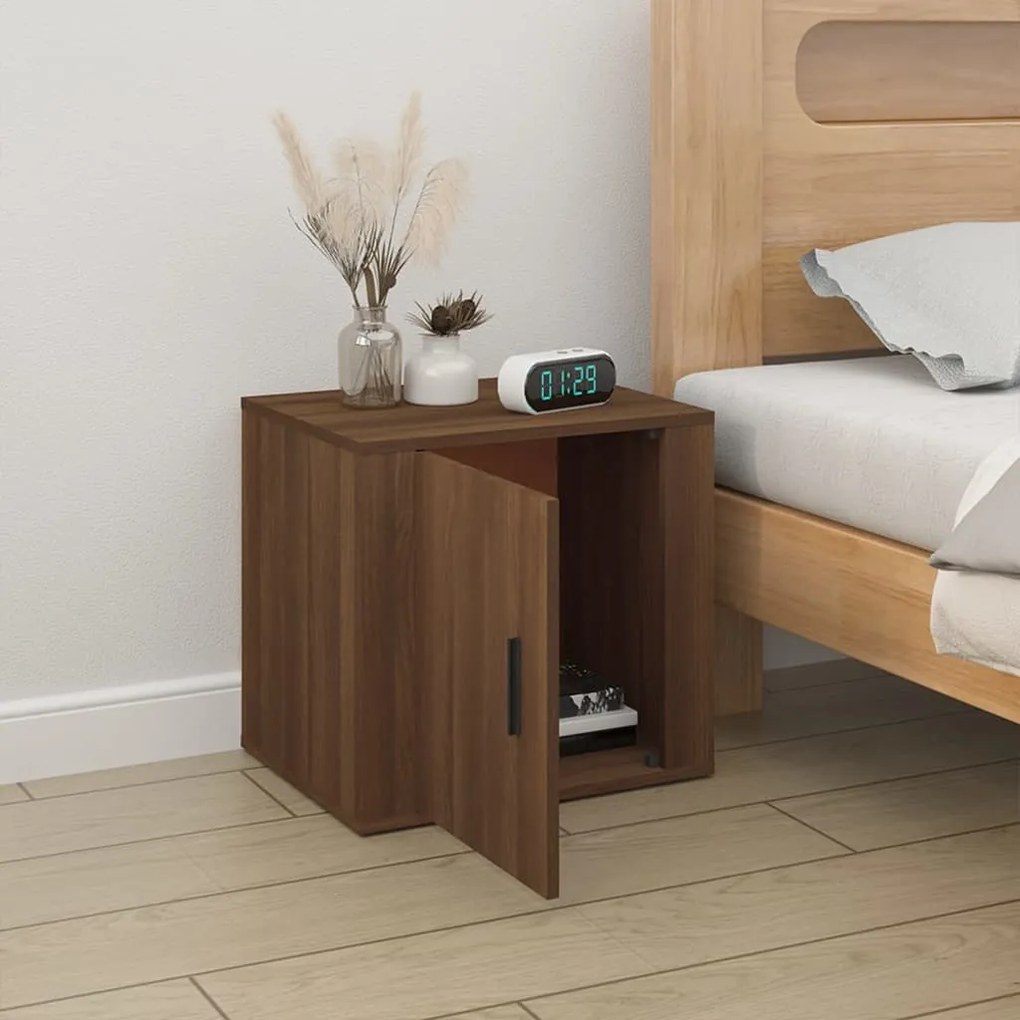 Mesa de cabeceira 50x39x47 cm cor carvalho castanho