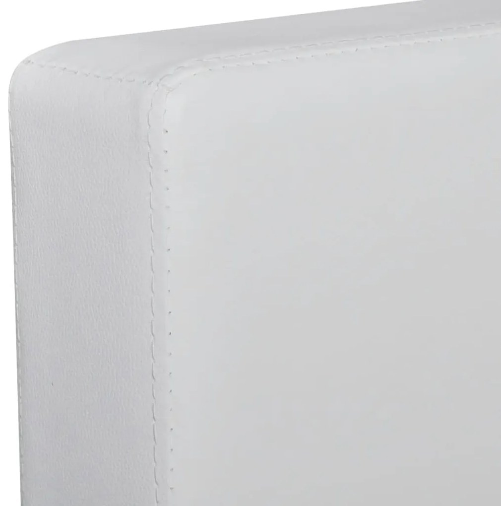 Sofá Secional 3 Lugares Couro Sintético Branco