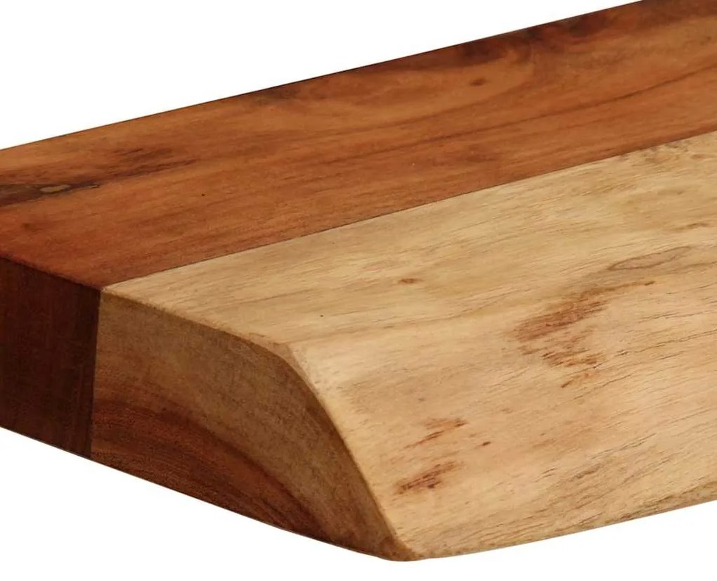 Prateleiras parede 2 pcs 40x20x3,5 cm madeira de acácia maciça
