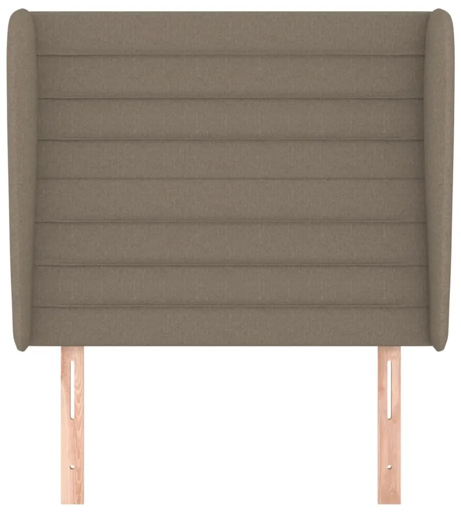 Cabeceira cama c/ abas tecido 93x23x118/128cm cinza-acastanhado