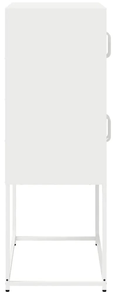 Aparador alto 68x39x107 cm aço branco