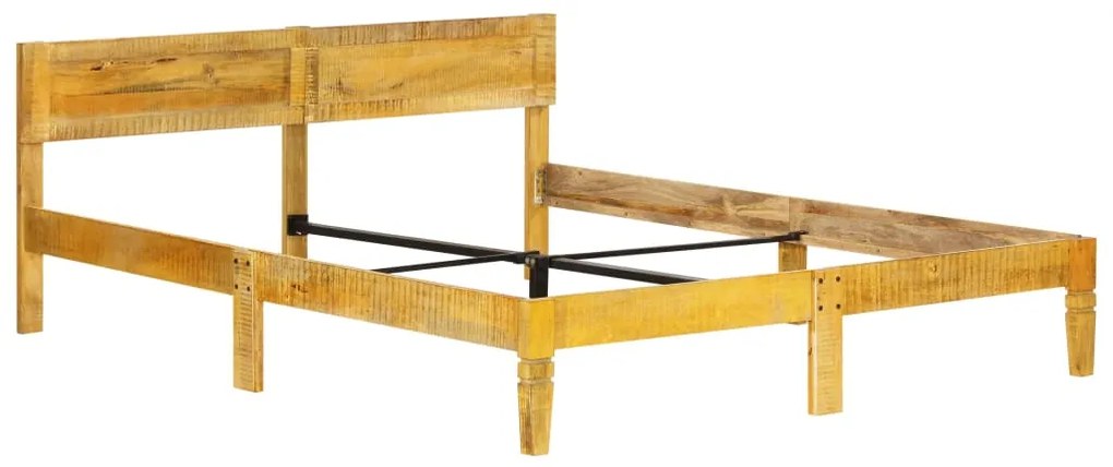 Estrutura de cama em madeira de mangueira maciça 180 cm