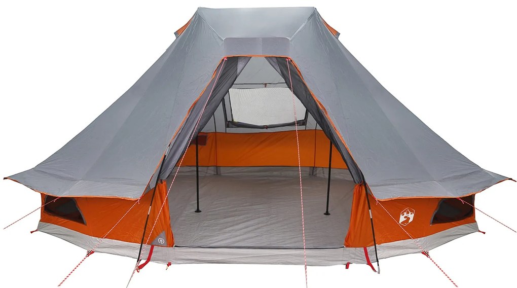 Tenda Familiar Tipi Cinza e Laranja para 6 Pessoas Impermeável
