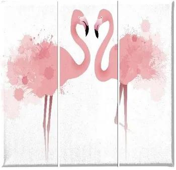 Quadros, telas Homemania  Pintura Flamingo, Animais, Multicor, 69x3x50cm