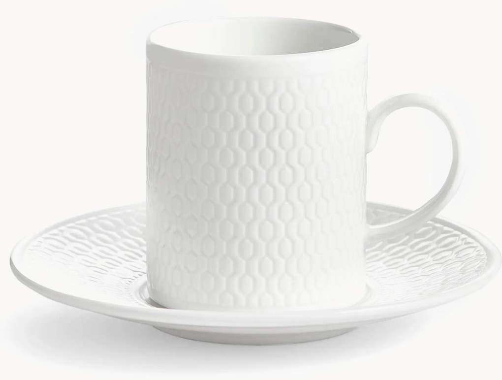 Chávena de café expresso e pires em Fine Bone China Gio