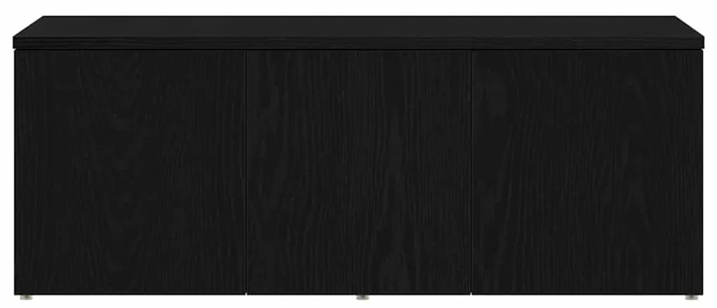 Armário para televisão vidaXL Preto Carvalho 80x34x30 cm Madeira engen