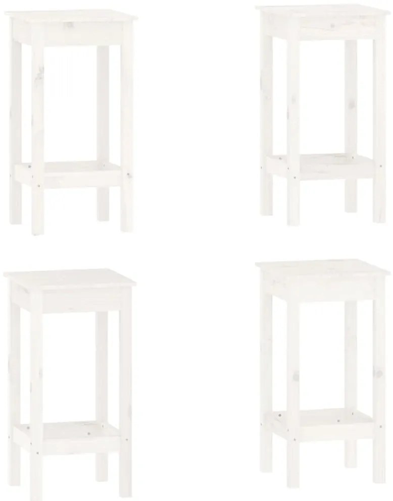 5 pcs conjunto de bar pinho maciço branco