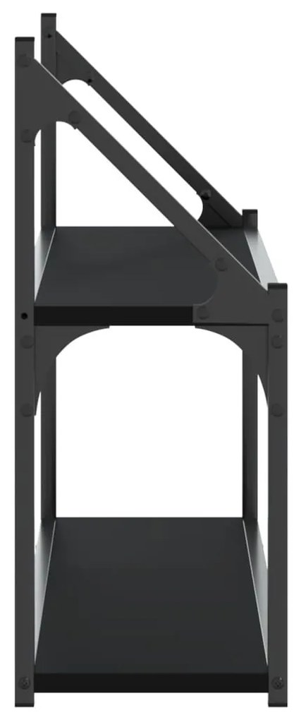 Unidade 2 prateleiras parede 80x21x51cm derivados madeira preto