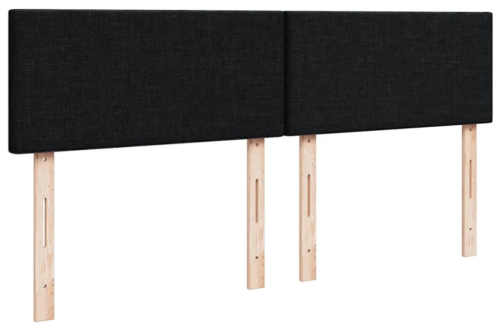 Cama com molas/colchão 140x190 cm tecido preto