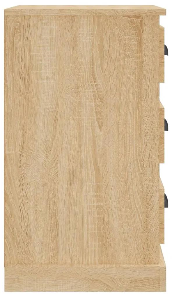 Mesa de cabeceira 39x39x67 cm derivados madeira carvalho sonoma