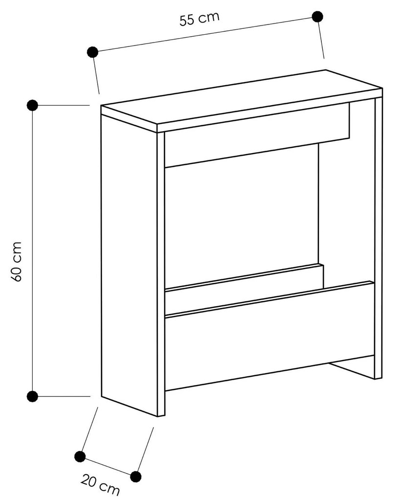Mesa de Apoio Simpi – Branco – 55x60x20 cm | Tribo Home