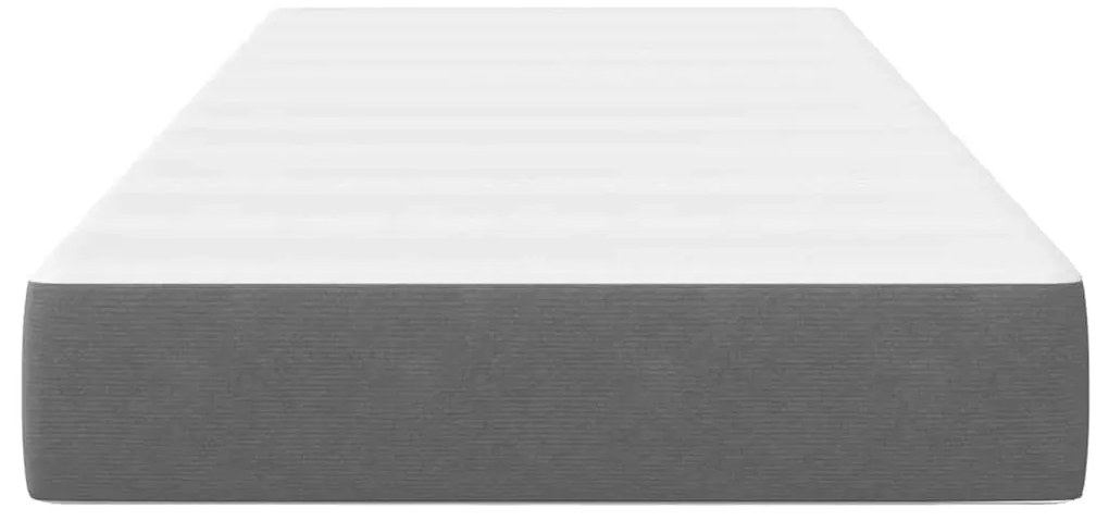 Colchão de Molas Pocket vidaXL Cinza Claro Médio 80x200x20 cm Tecido