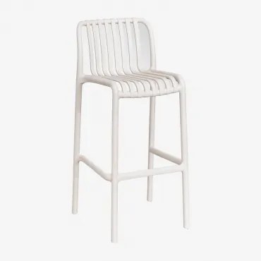 Taburete Alto De Jardim Empilhável Em Polipropileno Wendell Tapioca Bege & ↑75 Cm - Sklum