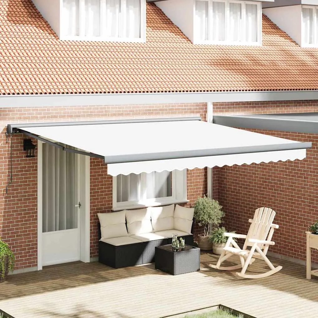 Toldo Retrátil Automático Branco 400x300 cm