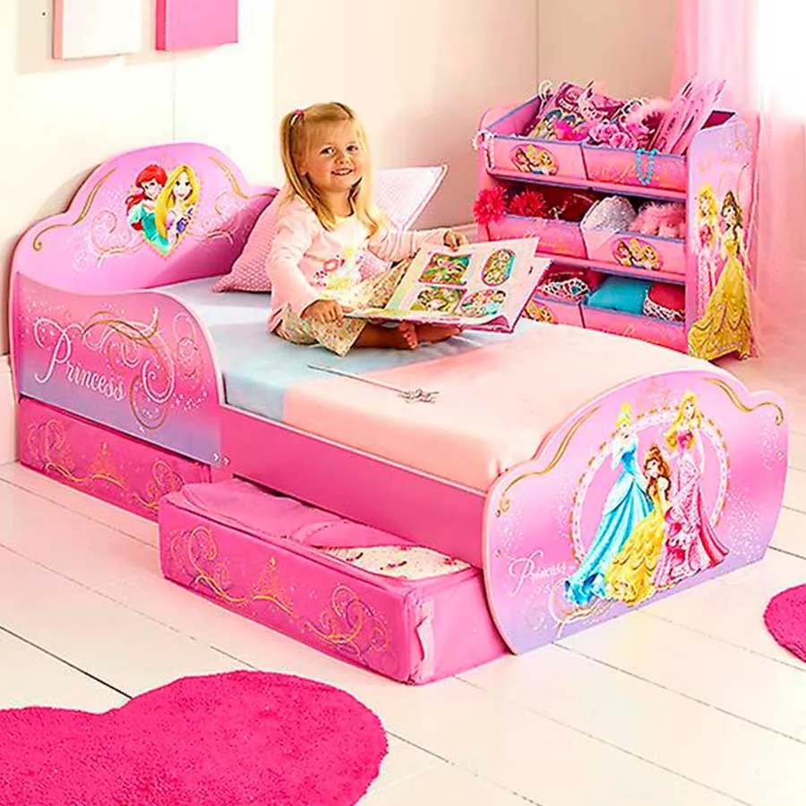 CAMA PRINCESA COM COLCHÃO E ALMOFADA