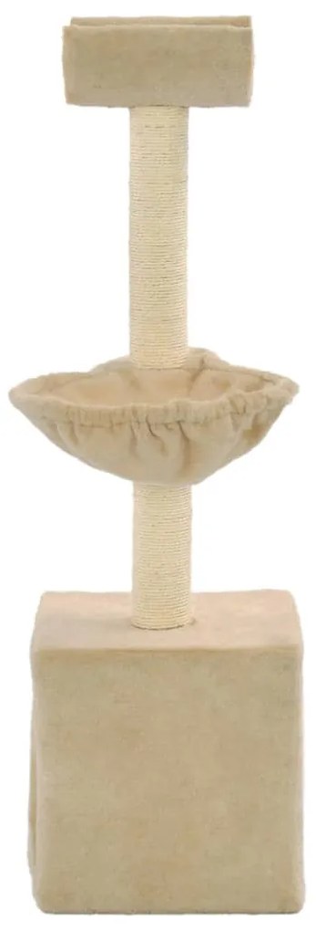 Árvore para gatos c/ postes arranhadores sisal 105 cm bege