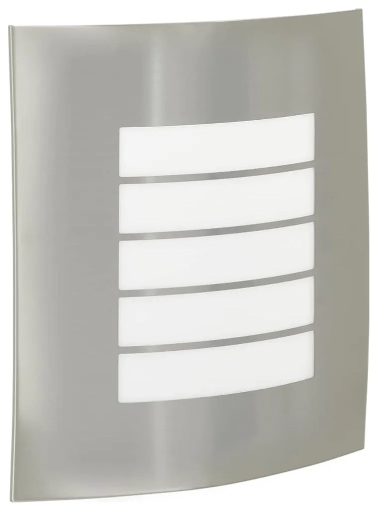 Luz de Parede Exterior 2 pcs Prata Aço Inoxidável IP44