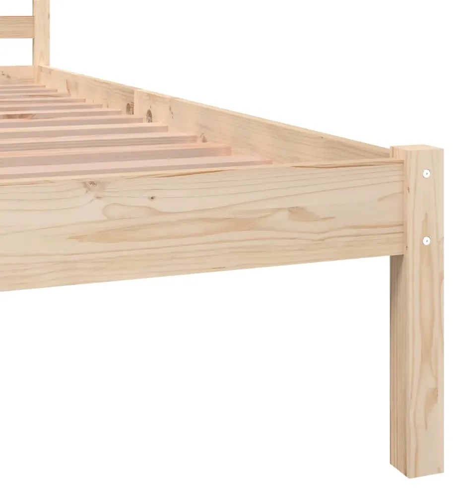 Estrutura de cama solteiro 90x190 cm pinho maciço
