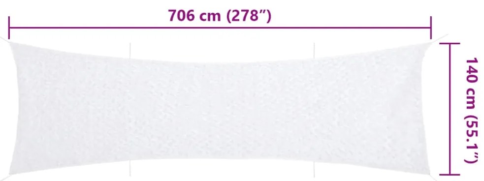 Rede de camuflagem com saco de arrumação 706x140 cm branco