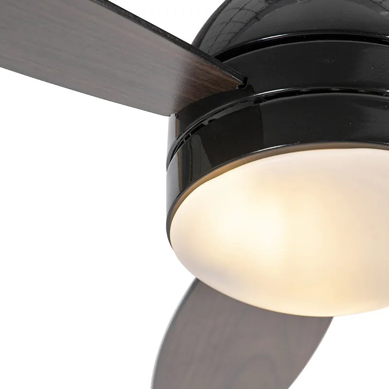 Ventilador de teto preto com controle remoto - Rotar Moderno