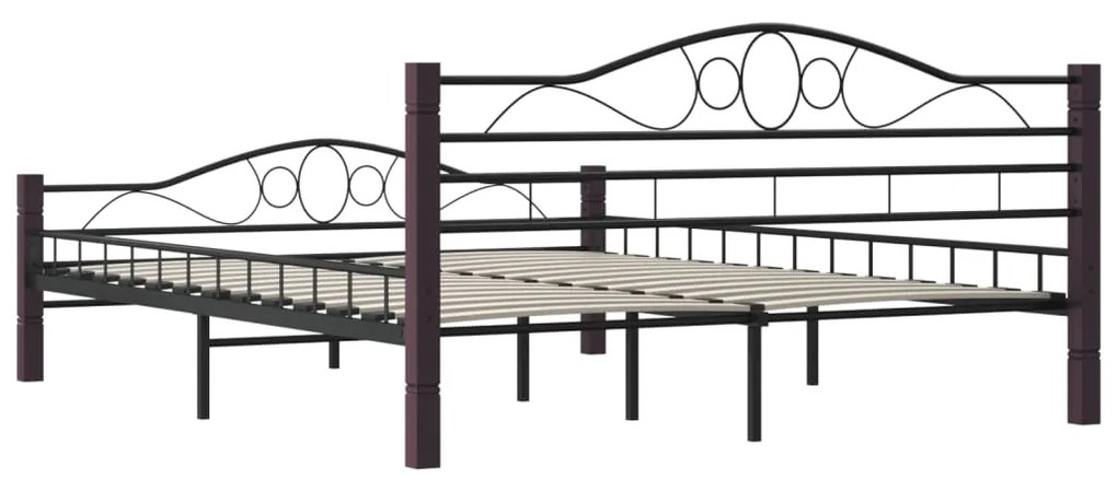 Estrutura de cama 160x200 cm metal preto