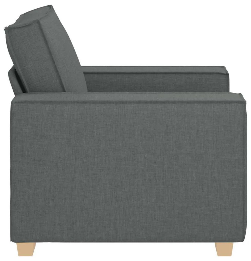 Sofá-cadeira Cinza Escuro 60 cm Tecido
