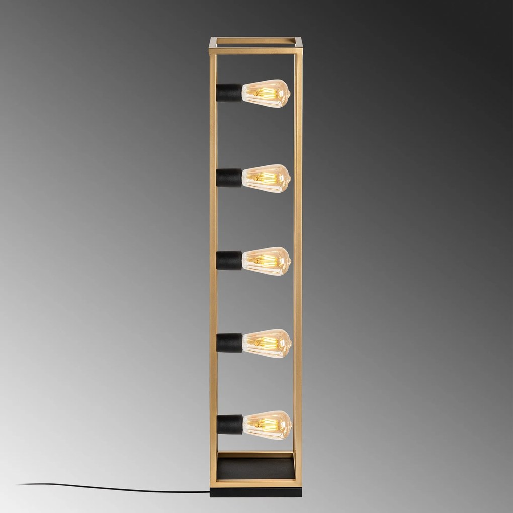 Candeeiro de Pé Kafes – Dourado – 21 x 21 x 102 cm