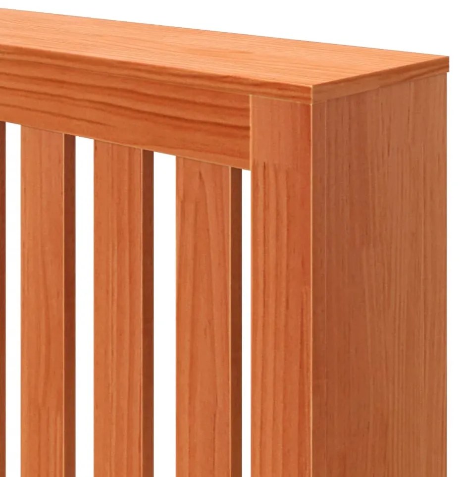 Cobertura de radiador 169x19x84 cm pinho maciço castanho cera