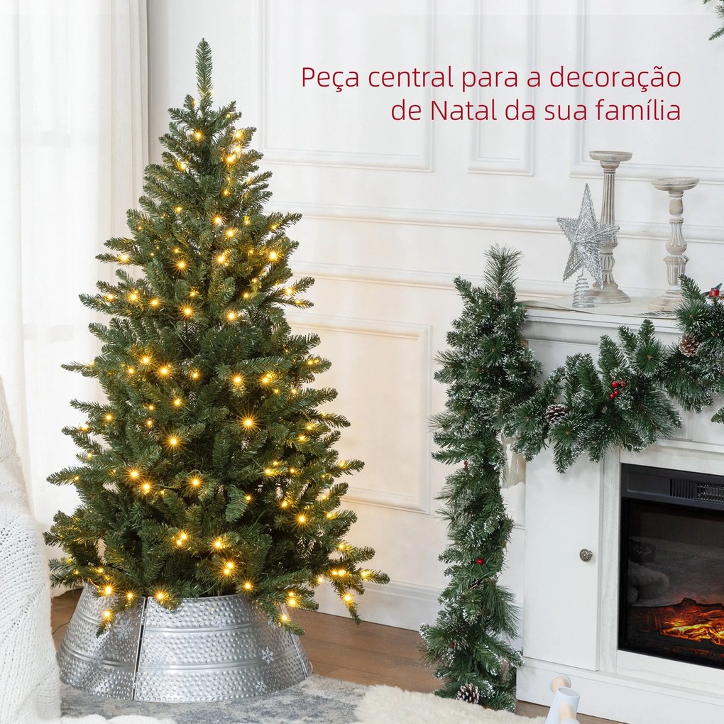 HOMCOM Árvore de Natal 150 cm Árvore de Natal Artificial com 220 Luzes