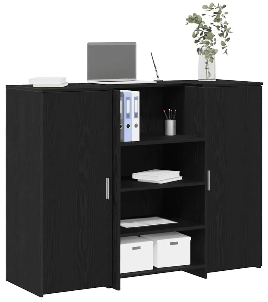 vidaXL Balcão de recepção 135x50x103,5 cm madeira carvalho preto