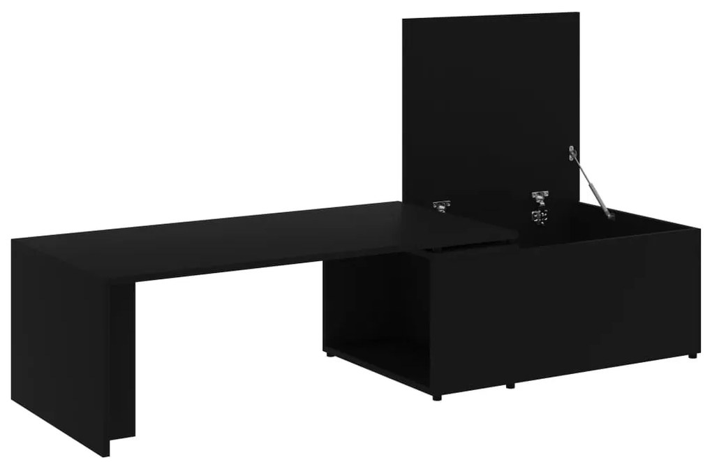 Mesa de centro 150x50x35 cm derivados de madeira preto