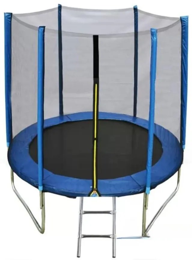 Trampolim 180cm com cobertura e escadas Azul