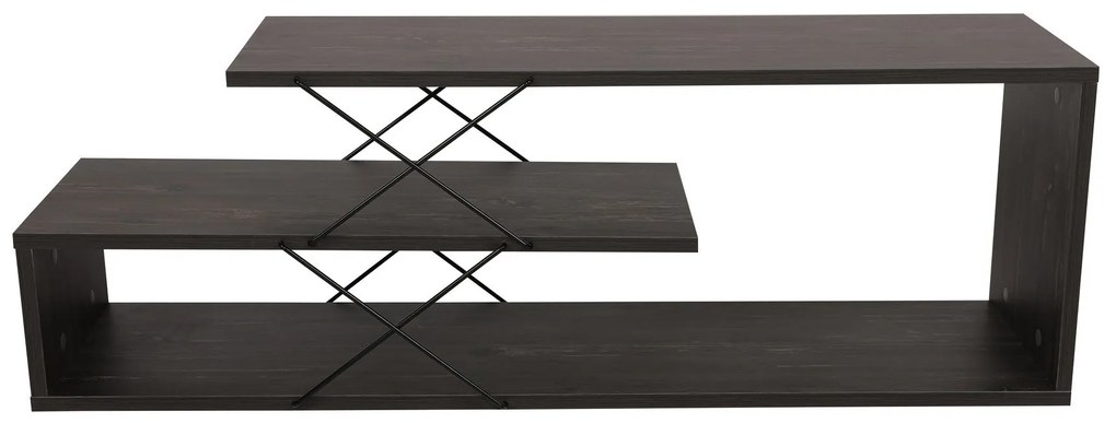 Móvel TV Zigzag – Castanho Escuro – 120 cm x 40 cm x 30 cm