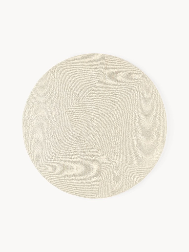 Tapete redondo artesanal em lã Eleni