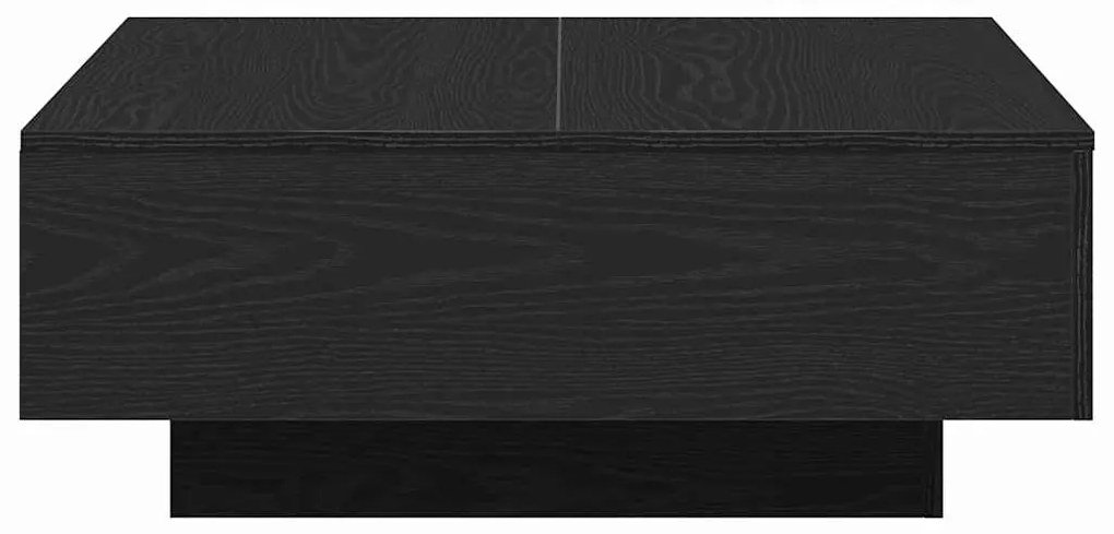 Mesa de Centro vidaXL Preta em Carvalho 80x80x31 cm em Madeira Revesti