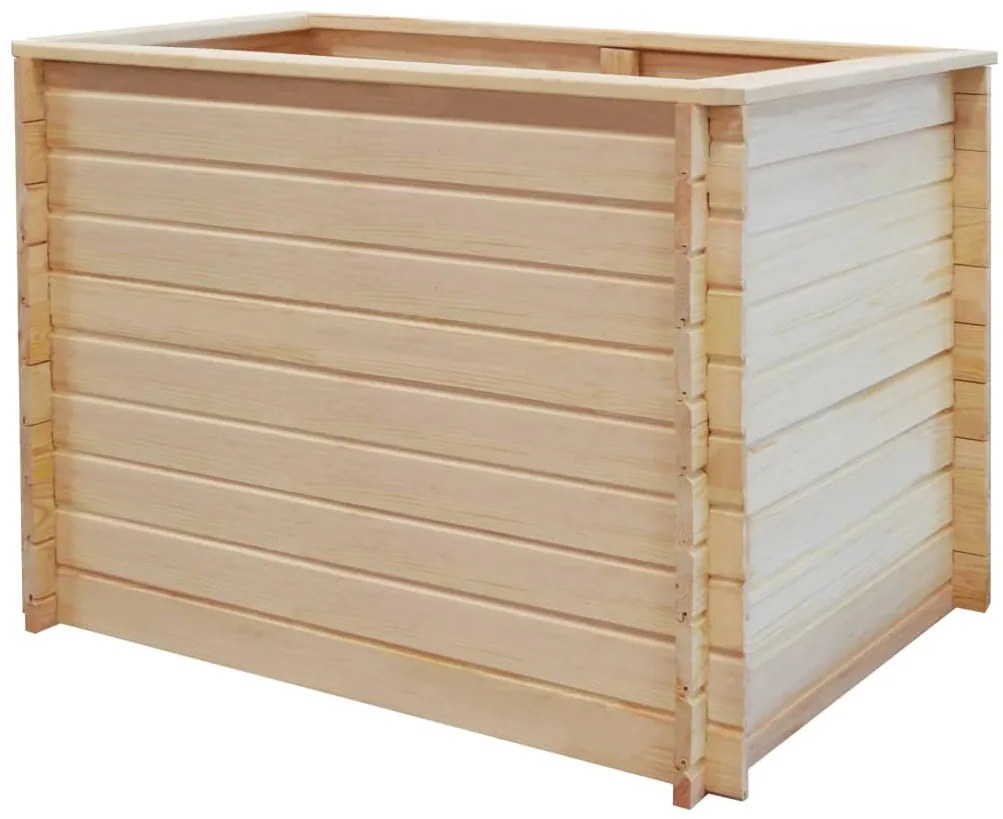 vidaXL Canteiro elevado para jardim 100x100x80cm madeira de pinho 19mm