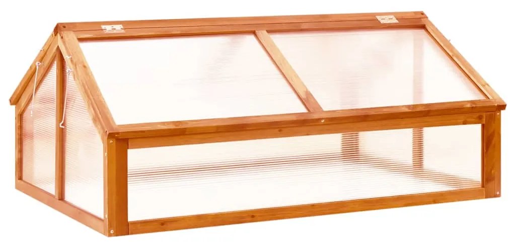 vidaXL Estufa madeira de abeto maciça 114x80x50 cm castanho